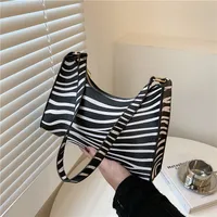 Zebra Leopard Striped One-shoulder Underarm Bag Wholesale Nihaowholesale main image 4