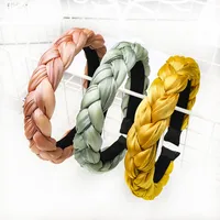 Solid Color Twist Braided Fashion Sponge Headband Wholesale Jewelry Nihaowholesale main image 2