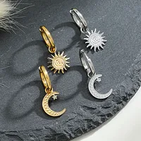 INS Style Geometric Patchwork Plating 304 Stainless Steel No Inlaid Earrings main image 1