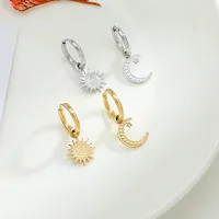 INS Style Geometric Patchwork Plating 304 Stainless Steel No Inlaid Earrings main image 2