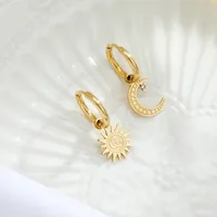 INS Style Geometric Patchwork Plating 304 Stainless Steel No Inlaid Earrings main image 4