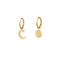 INS Style Geometric Patchwork Plating 304 Stainless Steel No Inlaid Earrings main image 5
