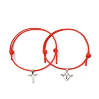 Simple Style Heart Alloy Plating No Inlaid Couple Bracelets main image 5
