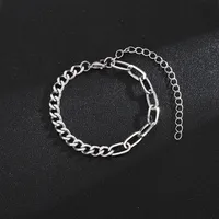 European And American New Fashion Simple Grinding Cross Stainless Steel Chain Bracelet Men And Women Jewelry Wholesale Foreign Trade Exclusive main image 4