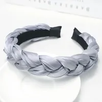 Solid Color Twist Braided Fashion Sponge Headband Wholesale Jewelry Nihaowholesale sku image 1
