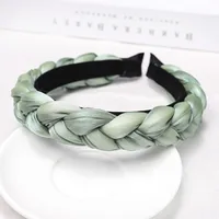 Solid Color Twist Braided Fashion Sponge Headband Wholesale Jewelry Nihaowholesale sku image 3