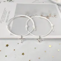Simple Style Heart Alloy Plating No Inlaid Couple Bracelets sku image 3