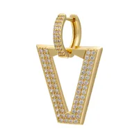Wholesale Micro-studded Zircon Earrings Inverted Triangle Earrings Nihaowholesale sku image 1