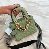 Thick Chain Rhombus Messenger Portable Square Bag Wholesale Nihaowholesale sku image 1
