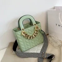Thick Chain Rhombus Messenger Portable Square Bag Wholesale Nihaowholesale sku image 3