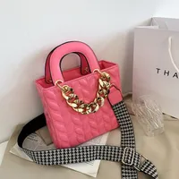 Thick Chain Rhombus Messenger Portable Square Bag Wholesale Nihaowholesale sku image 6