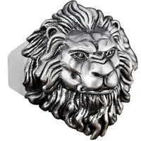 New Fashion Punk Lion Shape Ring Wholesale Nihaowholesale main image 3