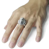 New Fashion Punk Lion Shape Ring Wholesale Nihaowholesale main image 5