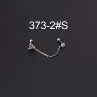 Ear Cartilage Rings & Studs Fashion Printing 316 Stainless Steel  Artificial Gemstones sku image 2