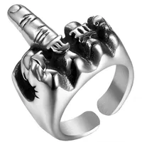 New Fashion Punk Lion Shape Ring Wholesale Nihaowholesale sku image 12