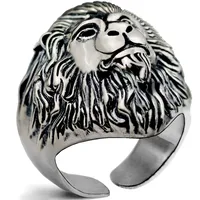 New Fashion Punk Lion Shape Ring Wholesale Nihaowholesale sku image 1
