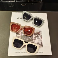 Simple Square Frosted Rough Frame Sunglasses Wholesale Nihaowholesale main image 2