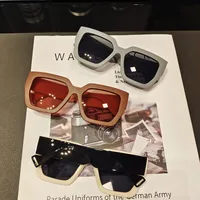 Simple Square Frosted Rough Frame Sunglasses Wholesale Nihaowholesale main image 4