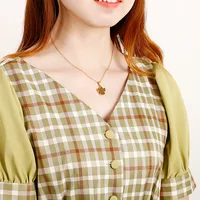 Titanium Steel 18K Gold Plated Fashion Plating Cartoon Character Necklace main image 3