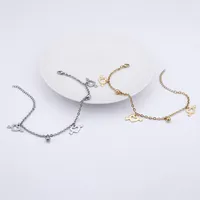 Korean Style Heart 304 Stainless Steel Titanium Steel 18K Gold Plated Women'S Anklet main image 4