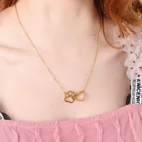 Titanium Steel 18K Gold Plated Fashion Plating Animal Necklace main image 2