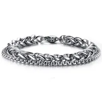 Titanium Steel Twist Chain Double-layer Bracelet Wholesale Nihaowholesale main image 4