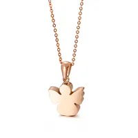 Titanium Steel 18K Gold Plated Fashion Plating Cartoon Character Necklace sku image 3