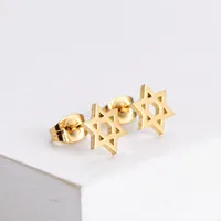 Stainless Steel 18K Gold Plated Korean Style Plating Hexagram Pendant Necklace main image 4
