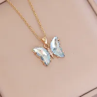 Fashion Butterfly Metal Plating Glass 18K Gold Plated Women'S main image 3