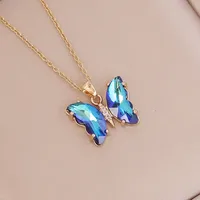 Fashion Butterfly Metal Plating Glass 18K Gold Plated Women'S sku image 2