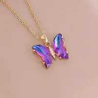 Fashion Butterfly Metal Plating Glass 18K Gold Plated Women'S sku image 3