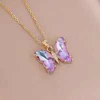 Fashion Butterfly Metal Plating Glass 18K Gold Plated Women'S sku image 4