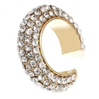 Wholesale Jewelry Fashion C Shape Alloy Artificial Gemstones Diamond Earrings sku image 2