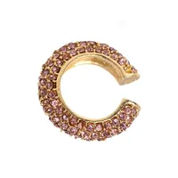 Wholesale Jewelry Fashion C Shape Alloy Artificial Gemstones Diamond Earrings sku image 3