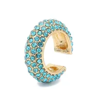 Wholesale Jewelry Fashion C Shape Alloy Artificial Gemstones Diamond Earrings sku image 4