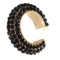 Wholesale Jewelry Fashion C Shape Alloy Artificial Gemstones Diamond Earrings sku image 1