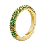 Simple Fashion Micro-inlaid  Multi-color Zircon Adjustable Copper Ring Wholesale Nihaowholesale sku image 4