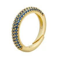 Simple Fashion Micro-inlaid  Multi-color Zircon Adjustable Copper Ring Wholesale Nihaowholesale sku image 5