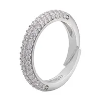 Simple Fashion Micro-inlaid  Multi-color Zircon Adjustable Copper Ring Wholesale Nihaowholesale sku image 7