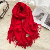 Soft Imitation Cashmere Scarf Women's Autumn And Winter Korean Style New Warm Couple Scarf Cold-proof Outer Long Shawl sku image 21