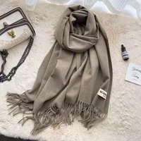 Soft Imitation Cashmere Scarf Women's Autumn And Winter Korean Style New Warm Couple Scarf Cold-proof Outer Long Shawl sku image 24