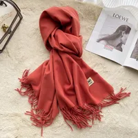 Soft Imitation Cashmere Scarf Women's Autumn And Winter Korean Style New Warm Couple Scarf Cold-proof Outer Long Shawl sku image 9