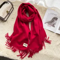Soft Imitation Cashmere Scarf Women's Autumn And Winter Korean Style New Warm Couple Scarf Cold-proof Outer Long Shawl sku image 27