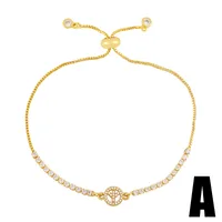 Simple Diamond Cross Heart Shape Portrait Bracelet Wholesale Jewelry Nihaowholesale main image 2