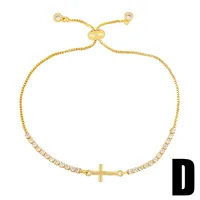 Simple Diamond Cross Heart Shape Portrait Bracelet Wholesale Jewelry Nihaowholesale main image 5