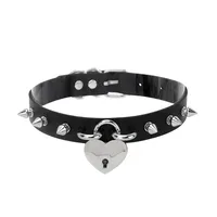 Fashion Heart Shape Pu Leather Women's Choker sku image 10