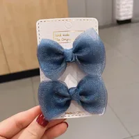 Korean Solid Color Bow Headdress Clip sku image 8