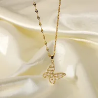 Wholesale Jewelry Simple Style Necklace 304 Stainless Steel Copper Plating Pendant Necklace main image 1