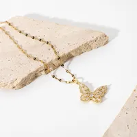 Wholesale Jewelry Simple Style Necklace 304 Stainless Steel Copper Plating Pendant Necklace main image 2