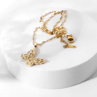 Wholesale Jewelry Simple Style Necklace 304 Stainless Steel Copper Plating Pendant Necklace main image 4